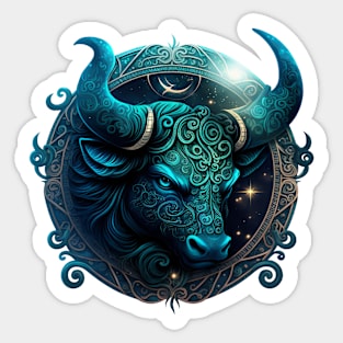 Taurus The Bull Zodiac Sign Design Sticker